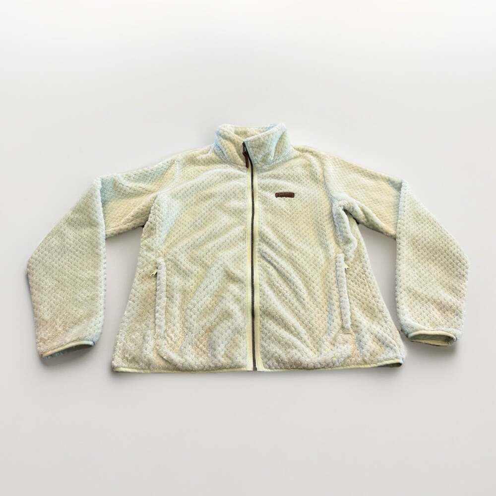 Columbia Womens Green Fire Side II Sherpa Fleece Large Full Zip Jacket Size XL